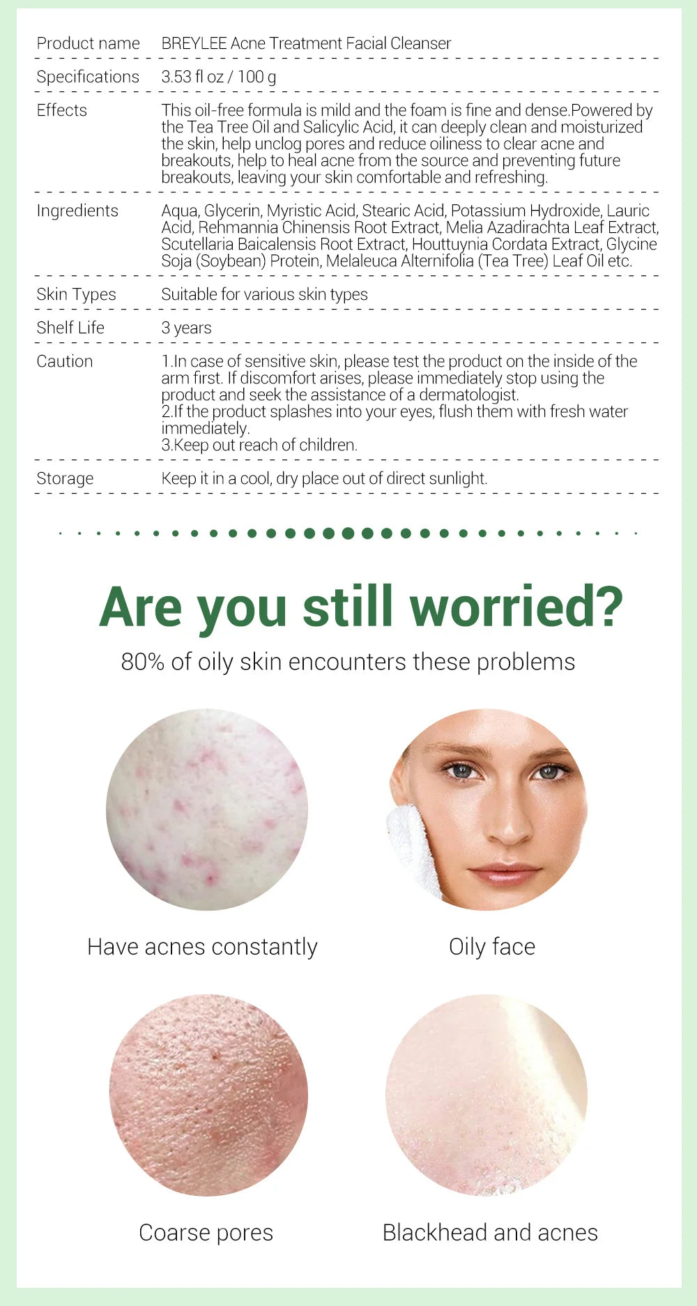 Breylee Tea Tree Acne 4-piece set series