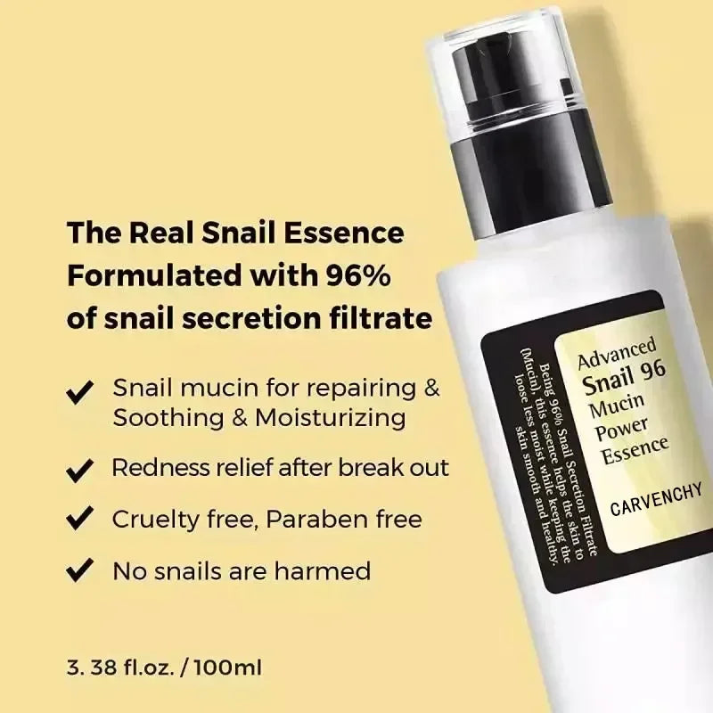 ﻿ Snail Mucin Essence 96 Korean Cosrx Repairing Serum All in One Cream AHA & BHA Clarifying Treatment Toner Nourishing Sunscreen