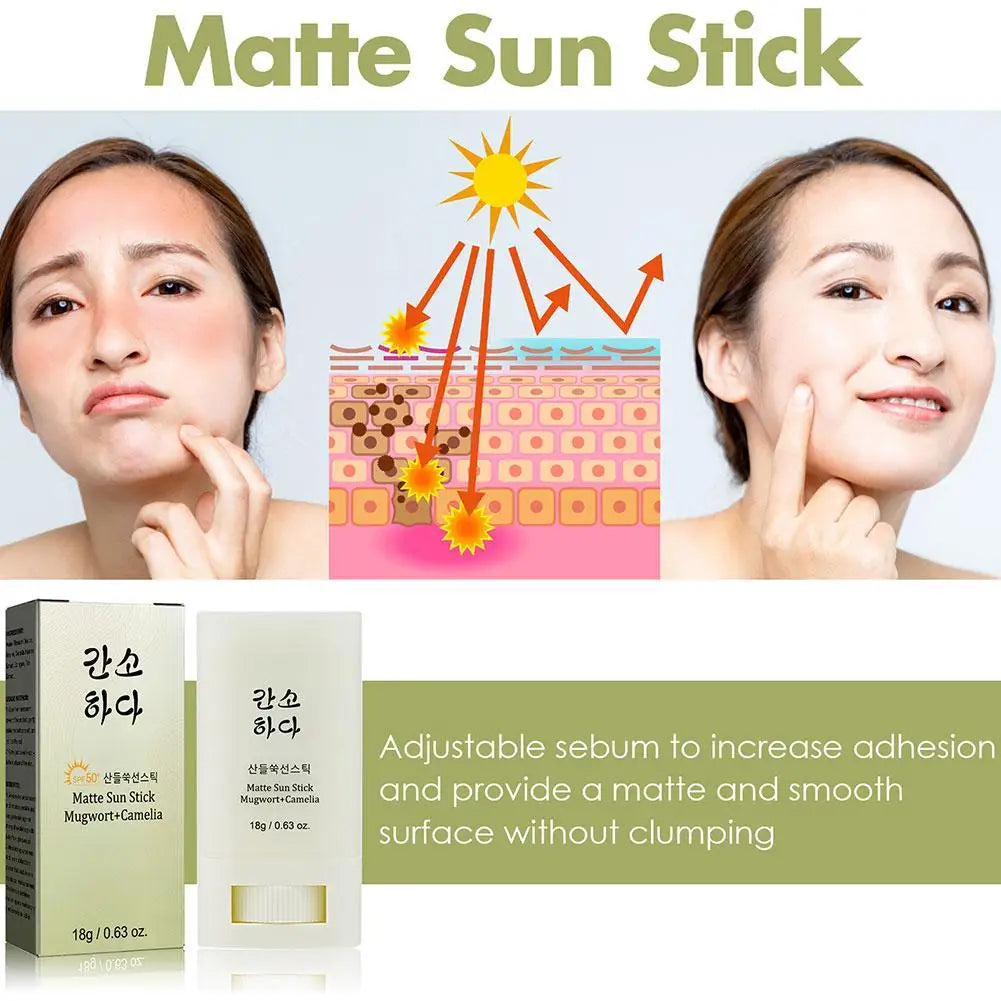 18g Face Sunscreen Matte Sun Stick SPF50+